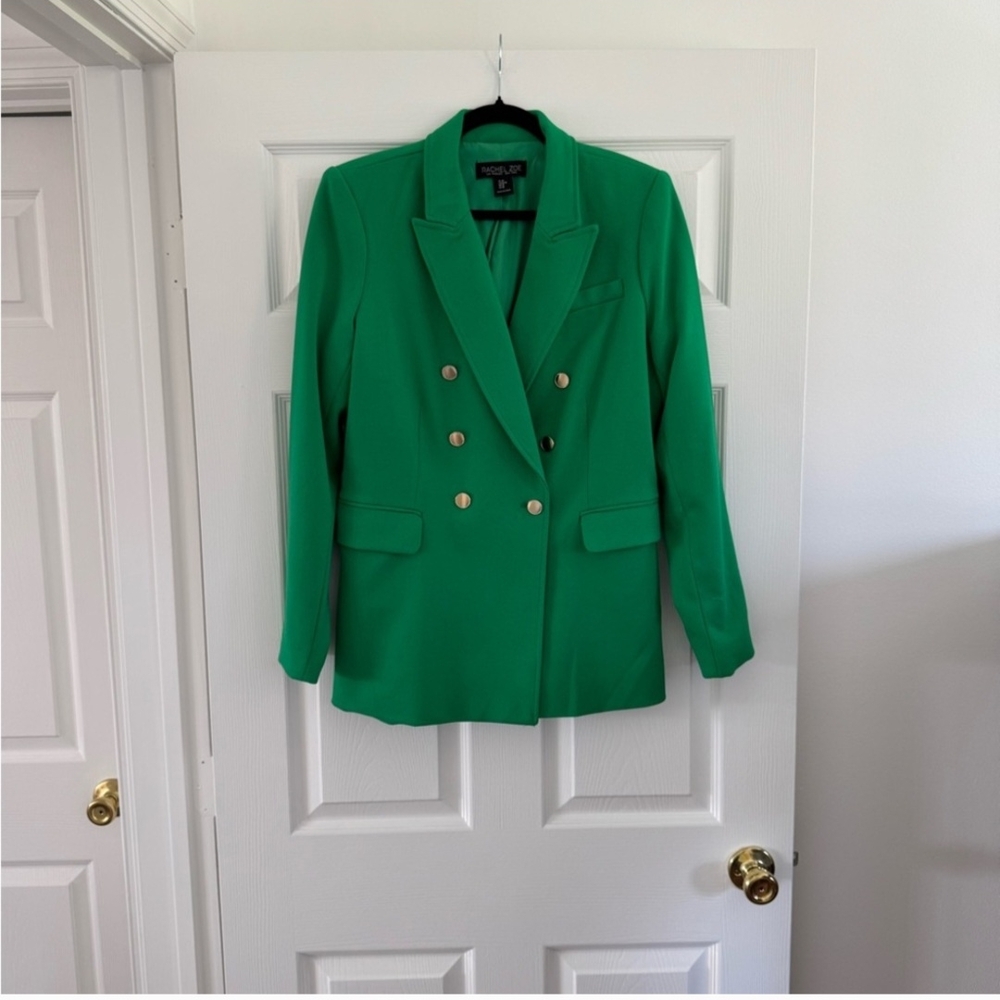 Rachel Zoe Green Double-Breasted Blazer